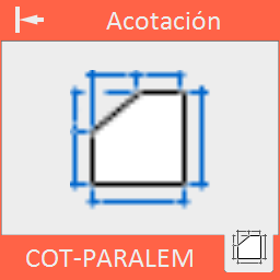 Acota automáticamente un contorno utilizando cotas paralelas.