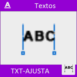 Ajusta rápidamente una entidad de texto entre 2 puntos marcados en el dibujo.