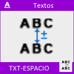 Permite cambiar la distancia entre varias líneas de texto consecutivas indicando un valor o marcando 2 puntos.