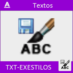 Exporta a un archivo todos los estilos de texto y las fuentes utilizadas en el dibujo.