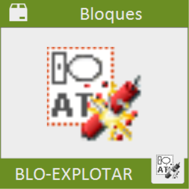 Este comando permite explotar un bloque pero haciendo que las entidades resultantes mantengan las mismas características que originalmente tenian cuando formaban parte del bloque. También convierte los atributos del bloque en textos normales, manteniendo