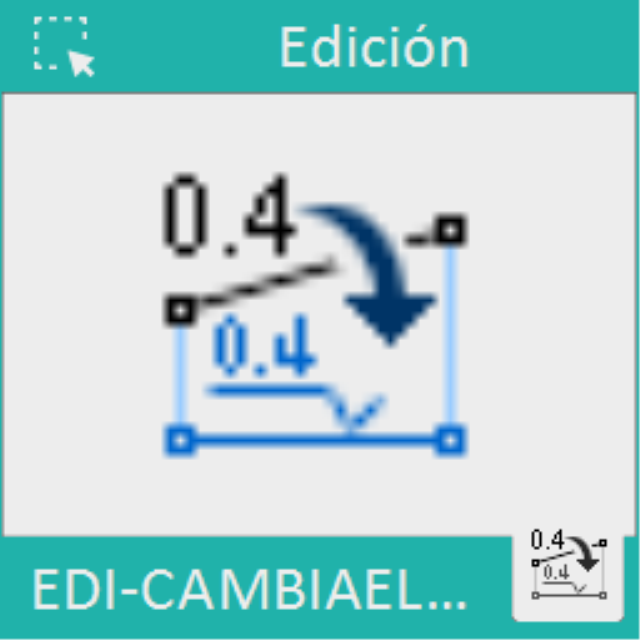 Cambia la elevación de las entidades marcando una entidad de texto con el valor de la nueva elevación.