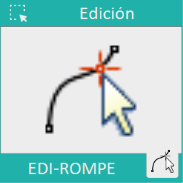 Rompe una entidad simplemente marcando un punto sobre ella.