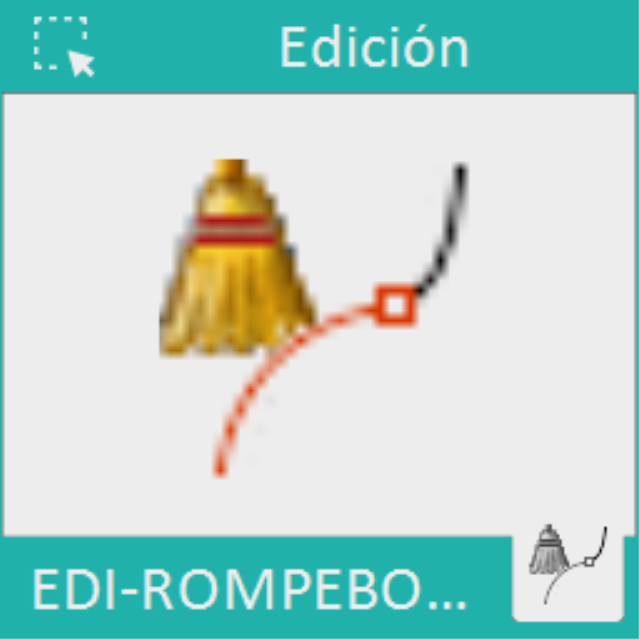 Rompe una entidad simplemente marcando un punto sobre ella y borrando una de las partes.