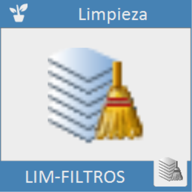 Borra automáticamente todos los filtros de capas del dibujo.