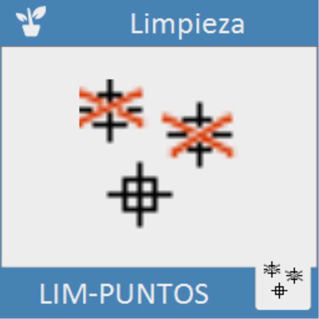 Elimina todas las entidades de punto de la zona del dibujo seleccionada.