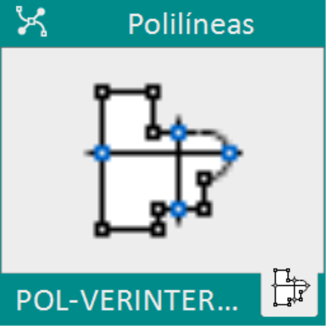 Añade un nuevo vértice a la polilínea en cada intersección con otras entidades.