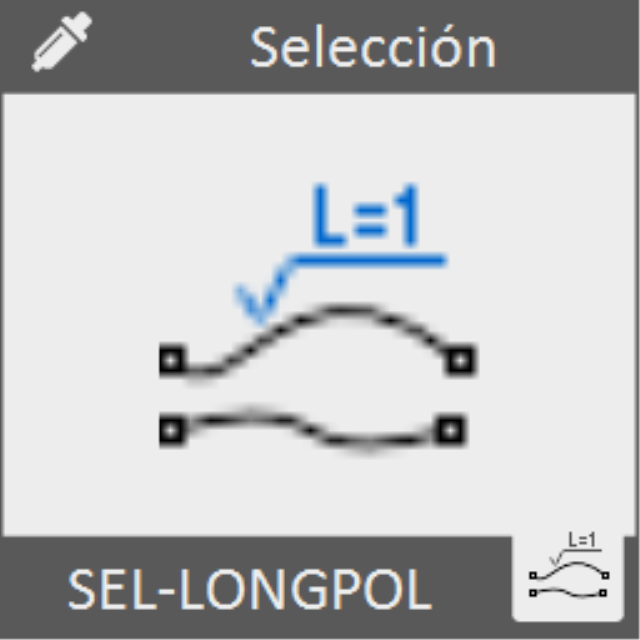 Selecciona aquellas polilíneas cuya longitud sea mayor o menor que un valor determinado.