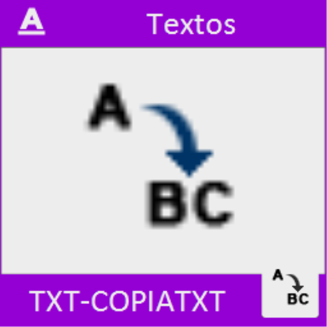 Coge el valor de texto de una entidad y lo coloca en el resto de textos marcados.
