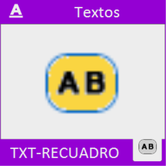 Recuadra textos del dibujo con múltiples posibilidades (bordes redondeados, sombras, etc.)