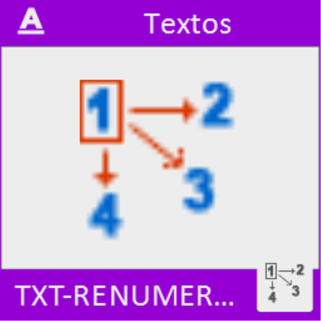 Coloca valores incrementales sobre las entidades de texto que vaya seleccionando en el dibujo,