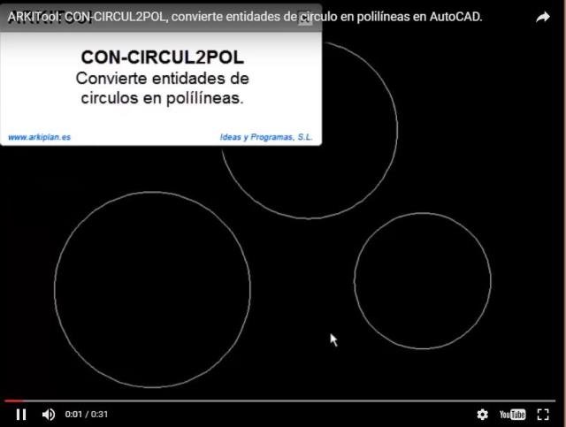 Convierte entidades de circulos en polilineas.