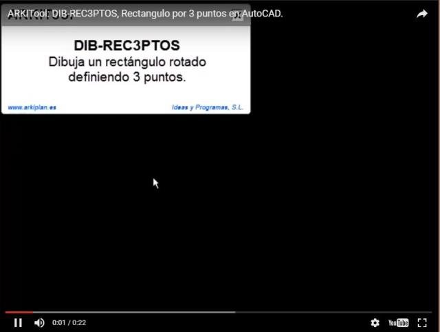 Dibuja un rectángulo por 3 puntos, pudiendo definirlo rotado.