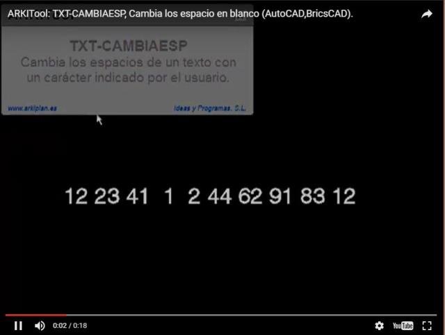 Cambia los espacios de un texto con un carácter indicado por el usuario.