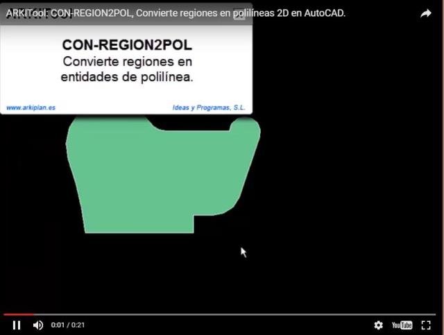 Convertir Regiones en entidades de polilínea.
