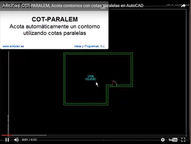 Acota automáticamente un contorno utilizando cotas paralelas.
