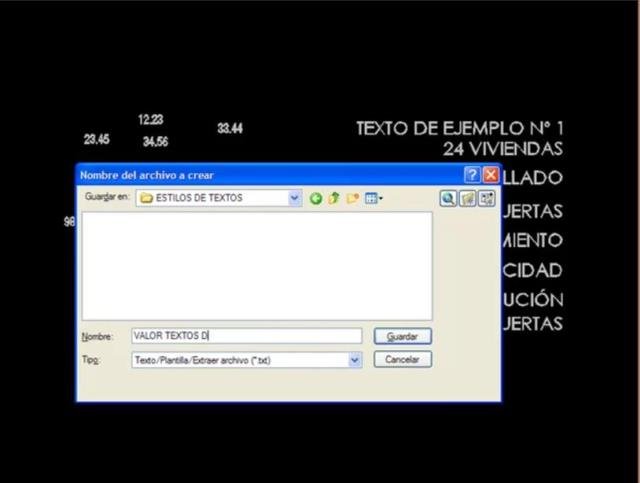 Exporta el valor de las entidades de texto seleccionadas a un archivo ASCII.
